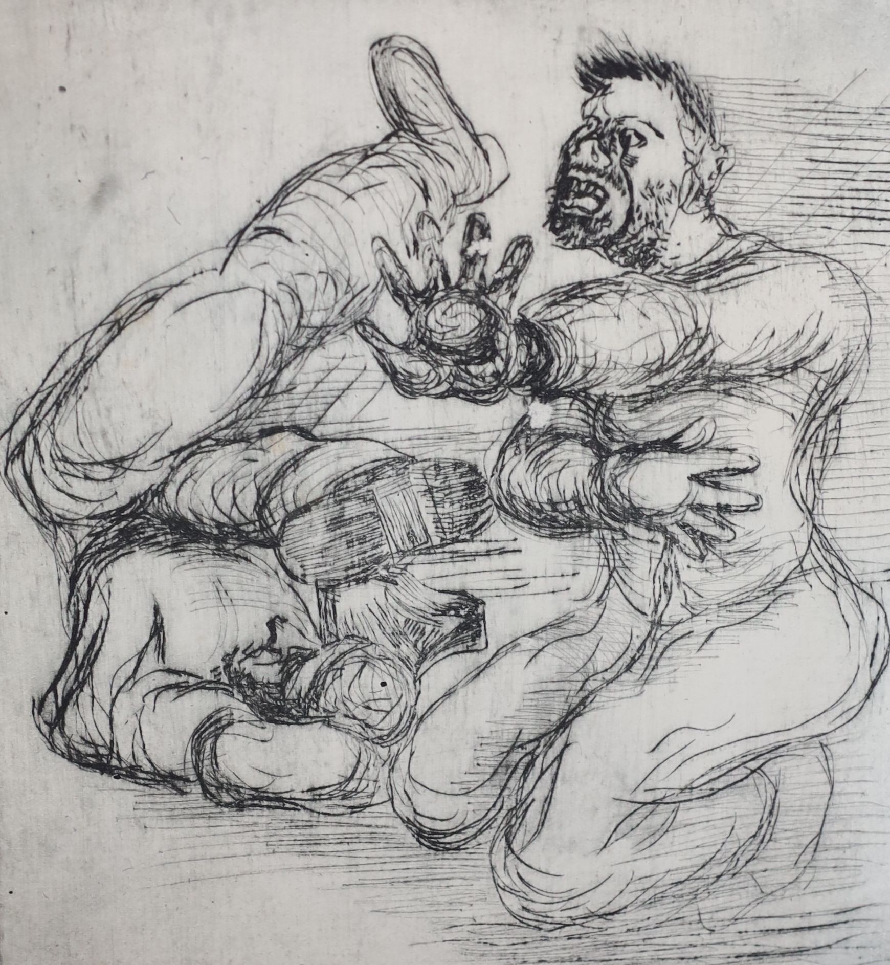 Géza Szóbel, (Czech, 1905-1963), Images from Du Sueur Froide (The Shivers), 11 etchings, largest 18 x 23cm. unframed